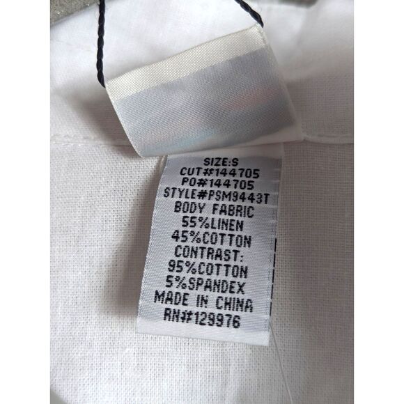 MIND SET XCVI Linen-Cotton Zip-Front Shacket Coastal Beachy Lagenlook Small NWT - Picture 6 of 7